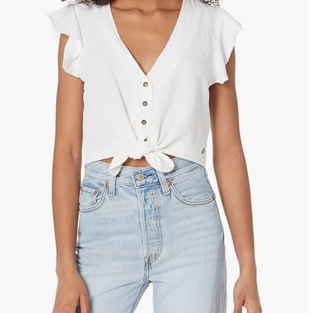 Roxy Women's Sweeter Kind Top - Brand New Roxy Tie Cropped Top